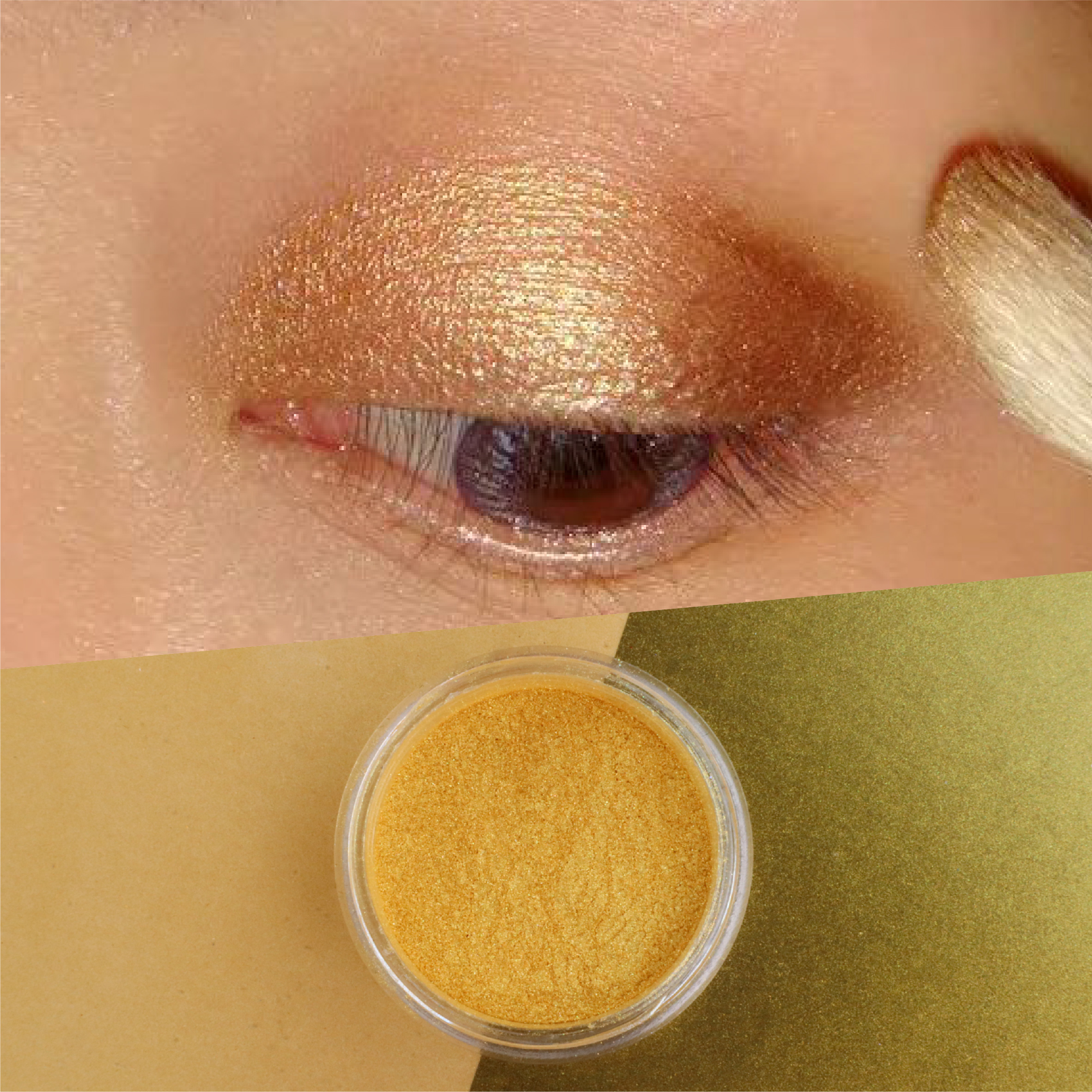 Pigmento perelescente dourado cristalino